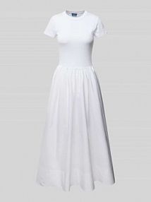 Długa sukienka z efektem stopniowania Polo Ralph Lauren biała EAN 211966311