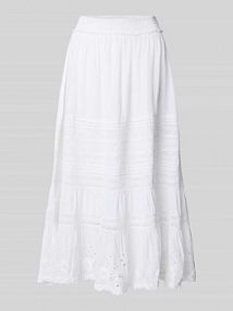 Spódnica midi z koronką szydełkową model BINCA Polo Ralph Lauren biała EAN 211955036