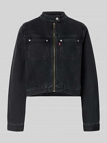 Kurtka jeansowa krótka z kieszeniami na piersi model MOTO TRUCKER Levis niebieska damska EAN 3SB0000