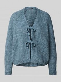 Kurtka z dzianiny z wiązaniem LUISA CERANO szara damska EAN 428379 5348