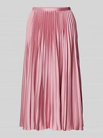 Spódnica plisowana o długości do kolan z satyny model SUZU Lauren Ralph Lauren różowa EAN 200951500