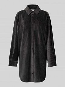 Sukienka w stylu koszulowym o kroju relaxed fit z mieszanki bawełny JAKE*S STUDIO WOMAN szara EAN 74960700430