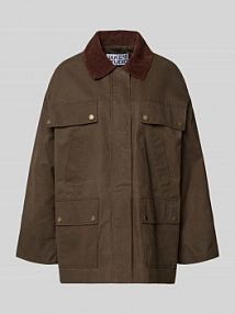 Kurtka z wykładanym kołnierzem JAKE*S STUDIO WOMAN oliwkowa damska EAN 74961700424