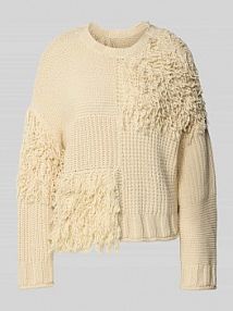 Sweter z dzianiny o kroju relaxed fit z frędzlami JAKE*S STUDIO WOMAN damski EAN 74968500437