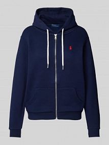 Bluza rozpinana z wyhaftowanym logo Polo Ralph Lauren granatowa damska EAN 211943008