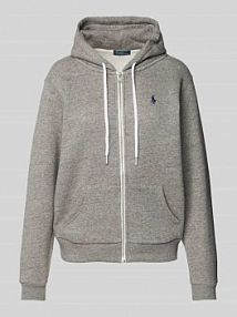 Bluza rozpinana z wyhaftowanym logo Polo Ralph Lauren szara damska EAN 211943008