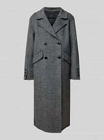 Płaszcz z połami WITHBLACK damski EAN WBLMEADOW CHEKED WOOL COA