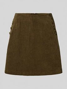 Spódnica mini o kroju regular fit z imitacji sztruksu model Focaro Ichi oliwkowa EAN 20124120