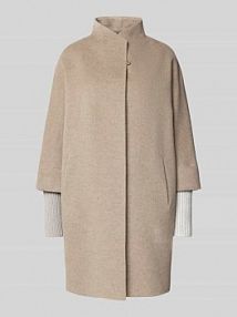 Płaszcz z żywej wełny ze stójką ICONS Cinzia Rocca beżowy damski EAN U2-47-0M1