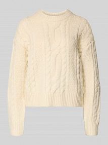 Sweter z dzianiny ze ściegiem warkoczowym model INES Levis damski EAN 4GP0000