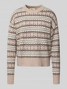 Sweter z dzianiny z mieszanki wełny i bawełny model „INES” Levis beżowy damski EAN 37V0000