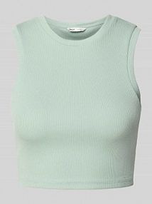 Top krótki o kroju slim fit z mieszanki bawełny model VILMA Only damski EAN 15282771