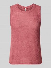 Bezrękawnik o kroju regular fit ze zrolowanym brzegiem model SUNNY Only różowa damska EAN 15350925