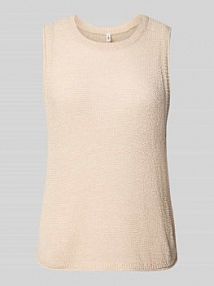 Bezrękawnik o kroju regular fit ze zrolowanym brzegiem model SUNNY Only biała damska EAN 15350925