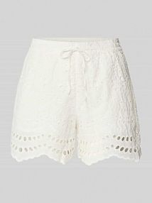 Szorty o kroju regular fit z czystej bawełny model KIM Only białe damskie EAN 15351521