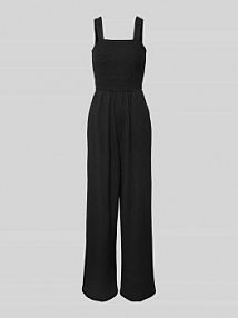 Kombinezon o kroju regular fit z marszczonym wykończeniem model ELISE Only czarny EAN 15326389