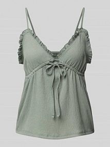 Top na ramiączkach o kroju regular fit z tunelem w talii model HILLARY Only damski EAN 15357811