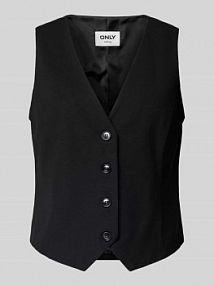 Kamizelka garniturowa o kroju slim fit z piki model CHRISTINA Only czarna damska EAN 15349787