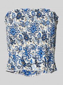 Top krótki o kroju slim fit z czystej bawełny model KATIE Only niebieski damski EAN 15324286