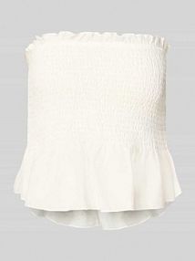 Top krótki o kroju slim fit z czystej bawełny model KATIE Only biały damski EAN 15324286