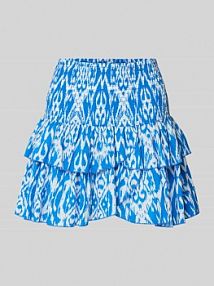 Spódnica mini z elastycznym pasem model NADJA Only niebieska EAN 15351182