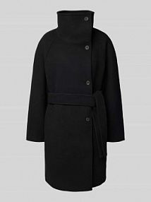 Płaszcz wełniany ze stójką Calvin Klein Womenswear czarny damski EAN LV044D557G