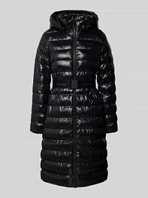 Płaszcz pikowany z kapturem Calvin Klein Womenswear czarny damski EAN LV044D543G