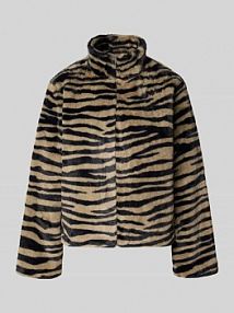 Kurtka o kroju regular fit ze zwierzęcym nadrukiem na całej powierzchni model Seoul Noisy May brązowa damska EAN 27034227