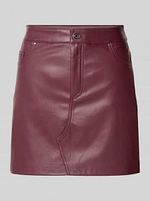 Spódnica mini z imitacji skóry model KATE Noisy May czerwona EAN 27034748