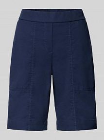 Bermudy z elastycznym pasem model Sue TONI granatowe damskie EAN 1805-93