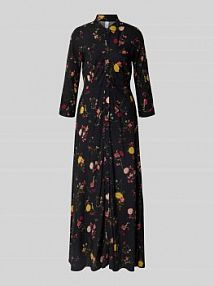 Długa sukienka z listwą guzikową model SAVANNA YAS czarna EAN 26022663