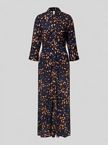 Długa sukienka z listwą guzikową model SAVANNA YAS czarna EAN 26022663