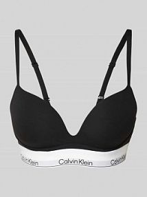 Biustonosz push up z paskiem z logo Calvin Klein Underwear czarny EAN LV00QF8502