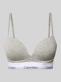 Biustonosz push up z paskiem z logo Calvin Klein Underwear szary EAN LV00QF8502