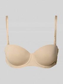 Biustonosz z fiszbinami Tommy Hilfiger beżowy EAN UW0UW06049