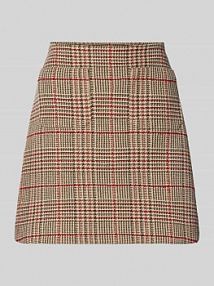 Spódnica mini lekko rozkloszowana z mieszanki bawełny Tommy Hilfiger czerwona EAN WW0WW48265