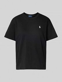 T-shirt z wyhaftowanym logo Polo Ralph Lauren czarny damski EAN 211967104