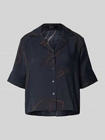 Bluzka o kroju relaxed fit z kołnierzykiem typu resort model Zesora someday niebieska damska EAN 10409313140354