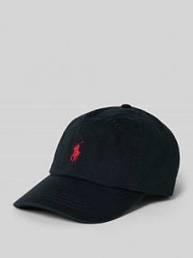 Czapka z daszkiem z wyhaftowanym logo Polo Ralph Lauren czarna damska EAN 211912843