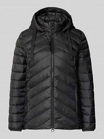 Kurtka pikowana o kroju shaped fit z nadrukiem z logo s.Oliver RED LABEL czarna damska EAN 2166944