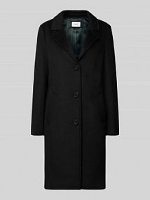 Płaszcz o kroju regular fit z dodatkiem wełny s.Oliver RED LABEL czarny damski EAN 2172919