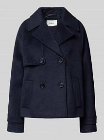 Kurtka o kroju relaxed fit z dodatkiem wełny s.Oliver RED LABEL granatowa damska EAN 2166947