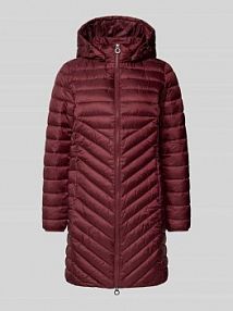 Płaszcz pikowany o kroju shaped fit z kapturem s.Oliver RED LABEL czerwony damski EAN 2166578