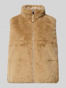 Kamizelka ze sztucznego futra dwustronna o kroju regular fit s.Oliver RED LABEL beżowa damska EAN 2171689