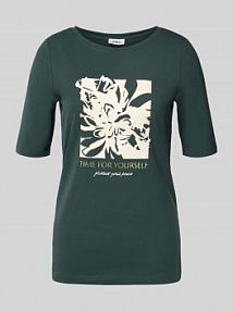 T-shirt o kroju regular fit z mieszanki bawełny s.Oliver RED LABEL zielony damski EAN 2167884