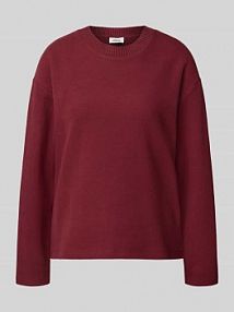 Sweter o kroju regular fit z mieszanki bawełny s.Oliver RED LABEL czerwony damski EAN 2170578