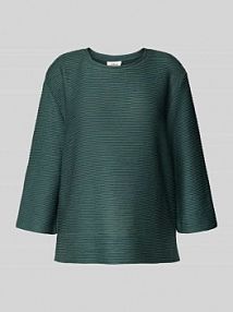 Bluza o kroju relaxed fit z fakturowanym wzorem s.Oliver RED LABEL zielona damska EAN 2169343