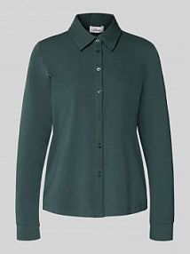 Bluzka koszulowa o kroju regular fit z mieszanki bawełny s.Oliver RED LABEL zielona damska EAN 2170933