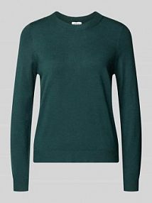 Sweter z dzianiny o kroju regular fit z mieszanki wiskozy s.Oliver RED LABEL zielony damski EAN 2159297