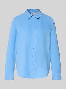 Bluzka koszulowa o kroju regular fit z czystej bawełny s.Oliver RED LABEL niebieska damska EAN 2168877